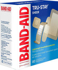 Straight Up Game Changing Assorted Adhesive Bandages For Gentle Wound Care With Breathable Nonstick Pads Pack of assorted sizes in a box.