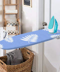 Heavy Duty 12x42 Inch Ironing Board Cover And Pad With 100 Percent Cotton in laundry room, door-mounted board with iron