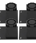 Adjustable Furniture Leg Set For Sofa Cabinet TV Stand And More Aluminum Alloy Square Base 60mm Raises Up To 15mm Black Finish