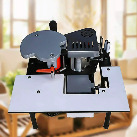 Portable Edge Bander For DIY Woodworking On The Go With Double Sided Glue And PVC Edge Banding Capabilities on table