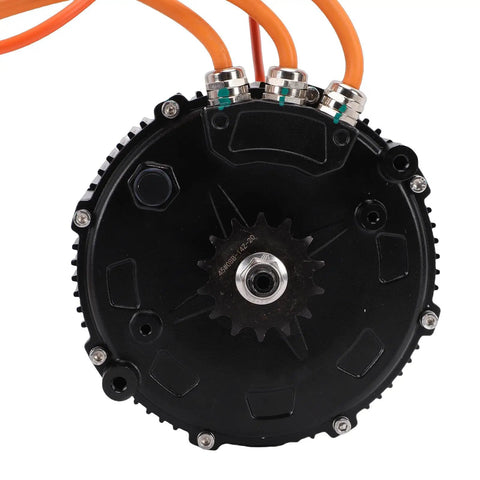 Beast 10KW Mid Drive Electric Bike Motor PMSM With Hall Sensor IP67 5000RPM 93 Percent Efficiency rugged round motor top view
