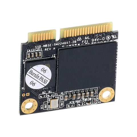 MSATA Mini PCIe Half Size SSD 128GB for Industrial Motherboards With Snappy Read Speeds Up To 510MB/s And Solid Write Speeds Up To 350MB/s TLC NAND SMART TRIM NCQ Support For Beefed Up Industrial Performance And Easy Integration, black mSATA SSD board