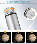 Brightness adjustment feature of Illuminated Reticle Eyepiece for 1.25 Inch Telescopes with Red Crosshair and LED Illuminator.