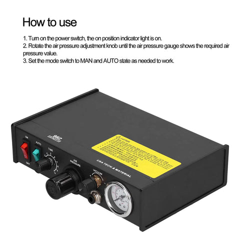 Semi Automatic Glue Dispenser Machine DC 24V With Digital Display Solder Paste Dropper Precise Drip Timer device with gauges and instructions