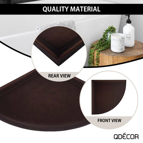 Oil Rubbed Bronze 9 Inch Corner Shower Shelf for Inside Tiled Showers, bathroom corner storage flatback shower caddy close-up