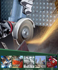 Four Inch Crimped Steel Wire Wheel Brush Compatible With All 4 1/2 Angle Grinders for removing rust and paint.