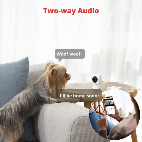 Indoor Security Camera With Motion Detection For Baby Monitor 1080P Live Stream 130 Degree Wide Angle Night Vision Two Way Audio Alexa Compatible Smart Home Surveillance Cam For Pets