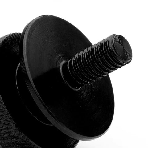 Close-up of black spike showing size and threading, part of Beefed Up Front And Rear Spike Style Bumper Quick Release Fastener Kit