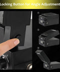 Detail of locking button on All In One Soldering Station With Fume Extractor And LED Light for angle adjustment.