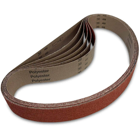 EdgeCore Ceramic Sanding Belts 2 By 42 Inch 36 Grit Heavy Duty Metal Grinding And Weld Deburring For Steel Stainless Aluminum Titanium