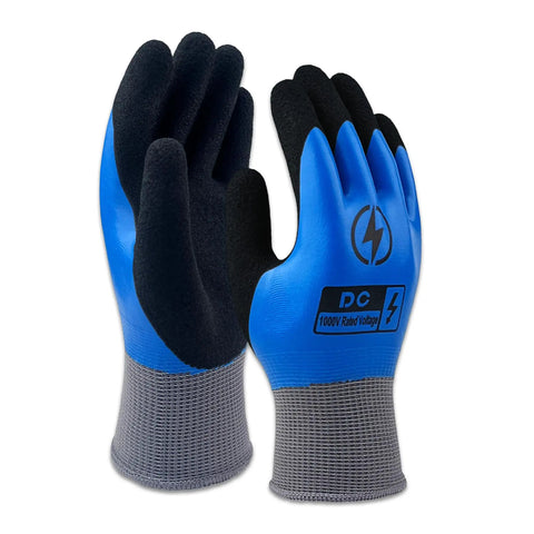 Insulated Electrician Gloves 1000V ASTM D120 Certified High Voltage Work Gloves Non Slip Rubber Palms Flame Retardant Shock Protection
