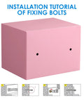 Installation tutorial for Electronic Digital Safe Box 0.23 Cubic Feet With Keypad Lock Pry-Resistant Alloy Steel Cabinet in Pink Finish.