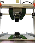 Versatile Case Sealer And Adjustable Top And Bottom Tape Dispenser Zero Stress Smooth Operator For Custom Shipping Boxes viewed from above, showcasing dual belts and controls.