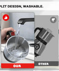 Split design cleaning of Powerful 500W Spice And Nut Grinder With 3 Stainless Steel Blades, 600ML Capacity