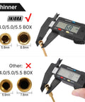 Digital caliper measuring hex driver tips for Pro Grade Short Handle Hex And Nut Driver Tool Set For 1 18 And 1 24 Scale RC Mini Crawler Cars