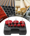 8 Piece PVC Pipe Reamer Set For DIY Pros And Home Projects Includes PPR75 Through PPR400 Sizes in a black case