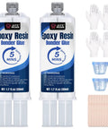 Fast Cure 5 Minute Epoxy Kit 3.4oz Clear High Strength 2 Part Glue With Mixing Tools Waterproof Adhesive For Wood Ceramics Plastic Glass Metal Repair No Fuss Complete Kit