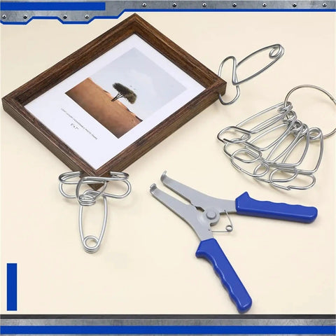 Premium Miter Spring Clamps Kit With 20 Heavy Duty Clamps And Spring Loaded Pliers For DIY Woodworking Proven Grip On Picture Frames And Trim Moldings, photo of frame clamps