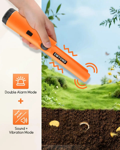 Professional Waterproof Metal Detector Pinpointer For Treasure Hunting Bullseye Accuracy Handheld Ground Probe Scans Large Areas No Sweat Operation Single Power Switch With Included 9V Battery Real Deal Finding Gear For Weekend Warriors