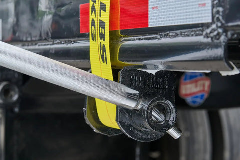 36 Inch Chrome Winch Bar For Bolt On Or Weld Style Deep Storage Winches With Knurled Non Slip Handle And Tapered Grooved Tip In Use