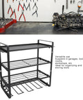 Badass Heavy Duty Wall Mounted Power Tool Organizer Rock Solid Drill Holder Killer Garage Rack, metal shelf with hooks