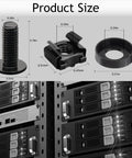 Top Notch Black M6 X 16mm Rack Mount Cage Screws And Nuts Pack For Server Cabinets features solid steel hardware and precise dimensions.