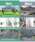 Comparison of 10x15 Heavy Duty Pop Up Canopy Tent With Sidewalls, Waterproof, No Fuss Setup, and inferior alternatives