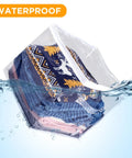 Set Of 15 Clear Cube Storage Bins 14 Inch Square With Zippered Lids, showcasing waterproof feature with a sweater inside