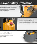 ApolloLift Heavy Duty Electric Pallet Jack 4400 Lb Capacity safety features include overload protection and armored wheel guards.