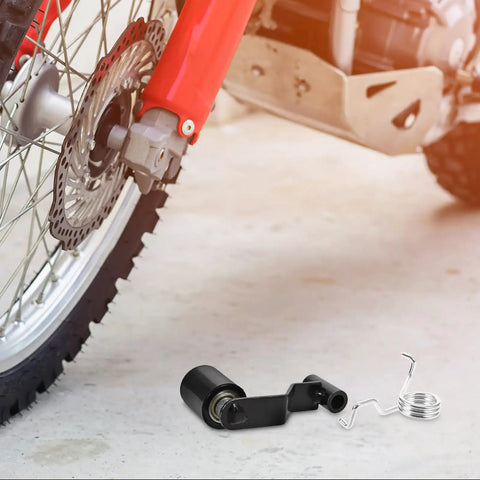 Ultimate Atv Chain Tensioner Adjuster With Anti-slip Roller For Bikes And Dirt Bikes Chain Guide Kit To Keep Your Ride Stable And Safe From Slipping, black roller with spring near rear wheel