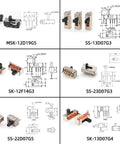 150Pcs Mini Micro Slide Switch Kit With 17 Value Types 2Pin 3Pin 4Pin DIP Toggle Switches schematic diagrams