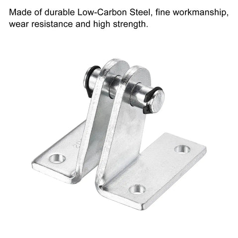 Air Cylinder Rod Clevis 2 Pack Mounting Bracket Rear Pivot For Pneumatic Systems 73 By 52 Mm Two Point Nine By 2 Inch Industrial Grade Beefy Durable Low Carbon Steel Silver Heavy Duty Mounting Hardware, low-carbon steel clevis with pin
