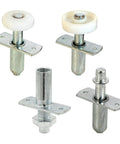 Bi-Fold Door Hardware Repair Kit for 1 to 1-3/8 Inch Thick Doors, including two roller guides and pivots for repair