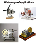 Heavy Duty Steel Inertia Flywheel For Stirling Engines And Gyroscopes Delivers Slick Baked Finish And Rock Solid Balance Built Tough DIY Power Generator Part Plus Straight Up Energy Storage Disc At 100mm Or 120mm Wide With 6mm Bore, displayed in various mechanical applications.
