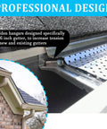 6 Inch Gutter Hangers Kit With 60 Pcs Preinserted Quick Screw Clips Hidden Bracket For 6 Inch K Style Aluminum Gutters Installed View