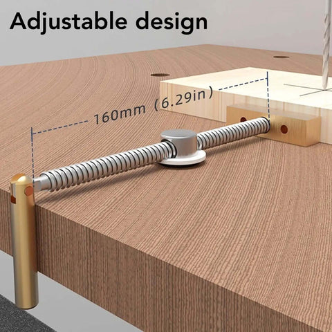 Beefy Heavy Duty Woodworking Bench Dog Clamp Desktop Clip with metal grooved rod and adjustable design on wooden surface