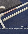Heavy Duty Aluminum Ceiling Curtain Track System For Room Dividers With Hooks Corner Connectors And Top Brackets 12 To 18 Ft Track Set In White Built For Busy Biz Spaces, white aluminum track
