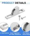 Two Piece Sliding Door Keepers Set In Zinc Alloy For Glass Patio Doors With Mounting Screws