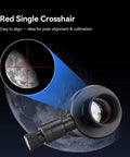 Illuminated Crosshair Reticle Eyepiece 1.25 Inch, 20mm Vision For Guided Astrophotography And Guide Scopes showing moon alignment