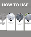 Instructions for using Ultimate Outdoor Crack Repair Sealant for concrete and asphalt, showing cleaning and application steps.