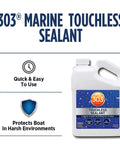 Touchless SiO2 Shield Sealant For Paint, Glass And Wheels, Water Activated, Spray On Rinse Off, Long Lasting Protection, Beads Water Like Crazy, 1 Gallon Refill For Trigger Bottle in white bottle with label showing marine use.