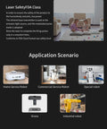 Application scenarios for FHL-LD19 Plus 2D Lidar Sensor including home, commercial, special robots, drones, and industrial robots.