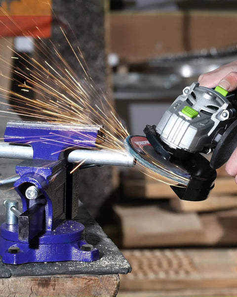 Heavy Duty 4.5 Inch Bench Vise With Multi Jaw For Flat Materials And Pipes Built Tough In Gray Iron Delivers Rock Solid Holds