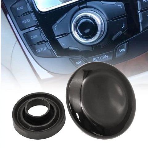 Drop In Navigation Button Joystick Center Console Cover For Audi A4 A5 A6 Q5 Q7 S4 S6 A8 S8 2004 To 2015 Replacement Knob 8K0998068 8K0998068A Easy Install Seamless Fit shown with installed example