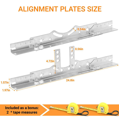 Upgraded Adjustable Toe Plates Wheel Alignment Tool Kit With Extension Rod And Measuring Tape For Quick Front End Fixes No Sweat Setup Fits Lower Chassis And Large Brake Calipers Built Tough