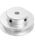Aluminum V Belt Pulley 40mm Outer Diameter 4mm Fixed Bore Single Groove Drive Wheel Fits 1 To 3 Mm Shafts and PU Round Belts