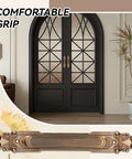 European Style Antique Door Handle Zinc Alloy Barn Door Pull for cabinets with vintage decor and old school charm in living room setting.