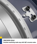 Precision scale detail of 10 Inch Heavy Duty Shop Rig Rotary Table Divider And Precision Indexing Head For Milling Machines.