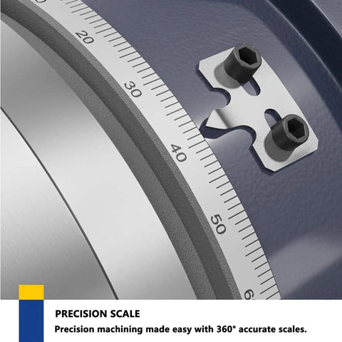 Precision scale detail of 10 Inch Heavy Duty Shop Rig Rotary Table Divider And Precision Indexing Head For Milling Machines.