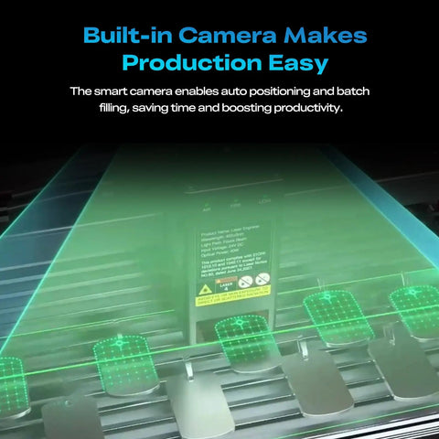 Falcon2 Pro S 22W Laser Engraver With Z Axis Auto Focus And Auto Cut Through Fully Integrated Enclosure Camera Alignment interface